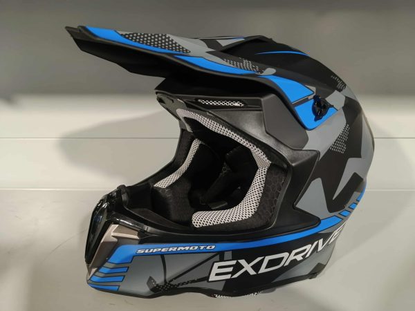 Felnőtt Cross bukósisak kék