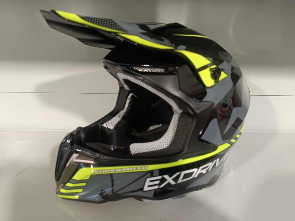 Felnőtt Cross bukósisak zöld neon