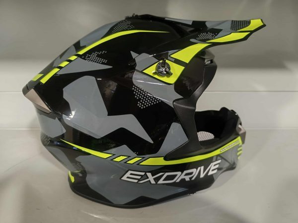 Felnőtt Cross bukósisak zöld neon