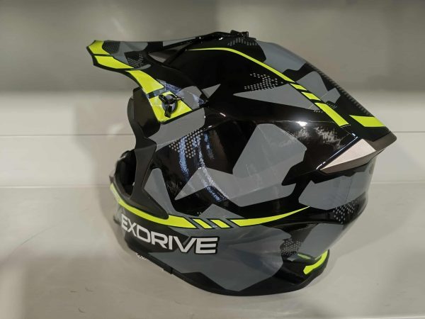 Felnőtt Cross bukósisak zöld neon